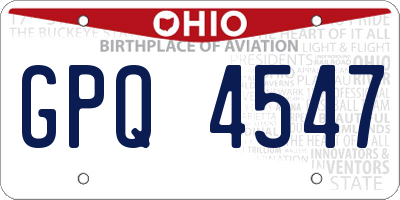 OH license plate GPQ4547
