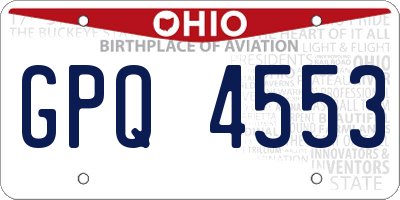 OH license plate GPQ4553