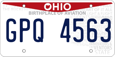 OH license plate GPQ4563