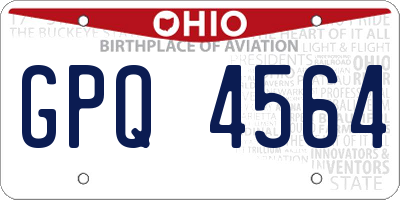 OH license plate GPQ4564
