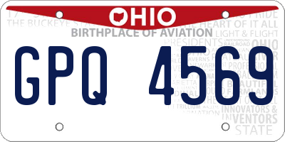 OH license plate GPQ4569