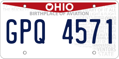 OH license plate GPQ4571