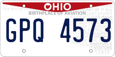 OH license plate GPQ4573