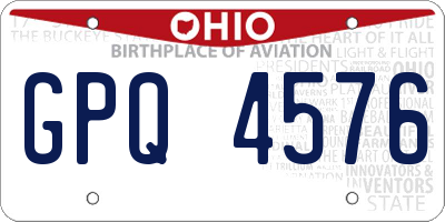 OH license plate GPQ4576