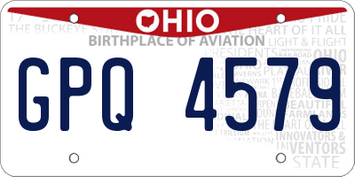 OH license plate GPQ4579