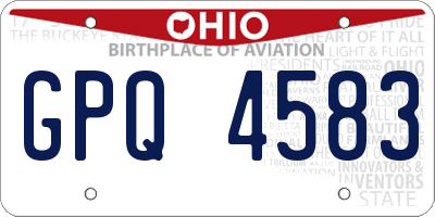 OH license plate GPQ4583