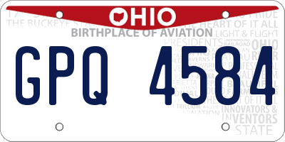 OH license plate GPQ4584
