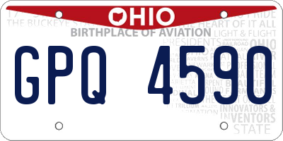 OH license plate GPQ4590