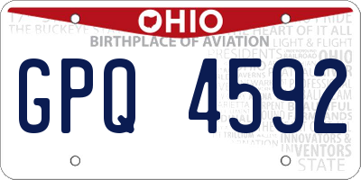 OH license plate GPQ4592
