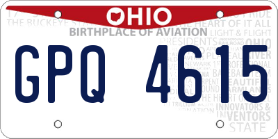 OH license plate GPQ4615