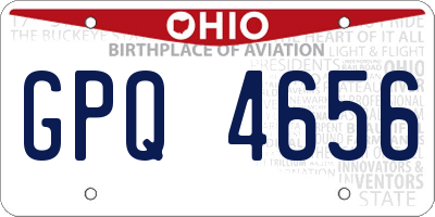 OH license plate GPQ4656