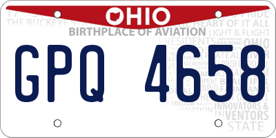 OH license plate GPQ4658