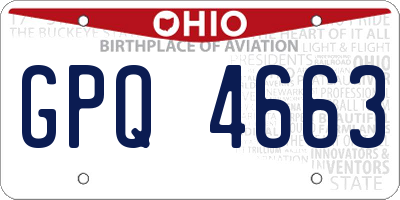 OH license plate GPQ4663