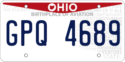 OH license plate GPQ4689