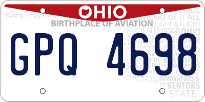 OH license plate GPQ4698