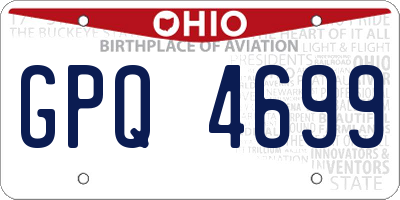 OH license plate GPQ4699