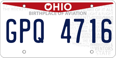 OH license plate GPQ4716