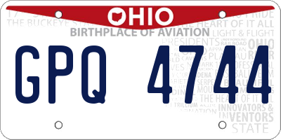 OH license plate GPQ4744