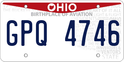 OH license plate GPQ4746