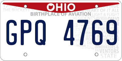 OH license plate GPQ4769