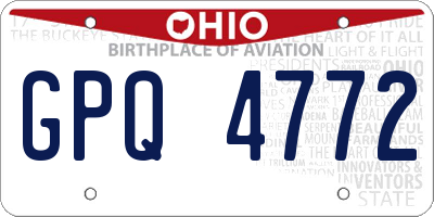 OH license plate GPQ4772