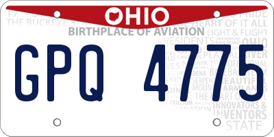 OH license plate GPQ4775