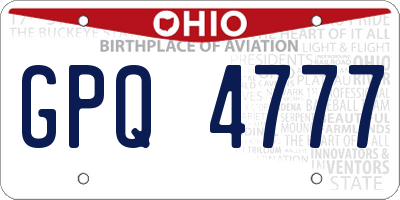 OH license plate GPQ4777