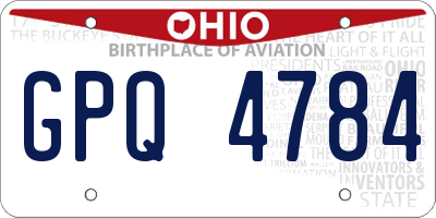 OH license plate GPQ4784