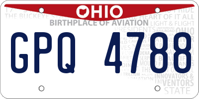 OH license plate GPQ4788