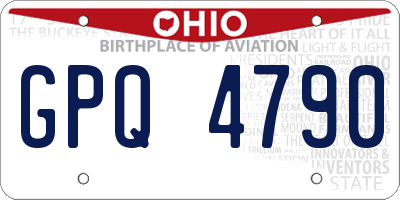 OH license plate GPQ4790