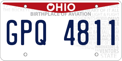 OH license plate GPQ4811