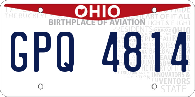 OH license plate GPQ4814