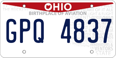 OH license plate GPQ4837