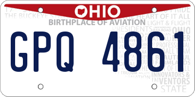 OH license plate GPQ4861