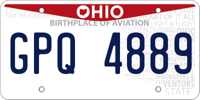 OH license plate GPQ4889