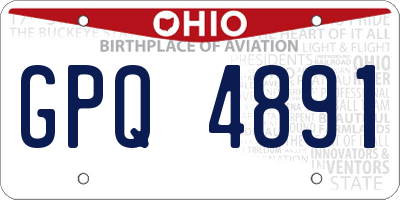 OH license plate GPQ4891
