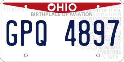 OH license plate GPQ4897
