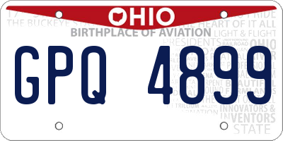 OH license plate GPQ4899