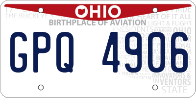 OH license plate GPQ4906
