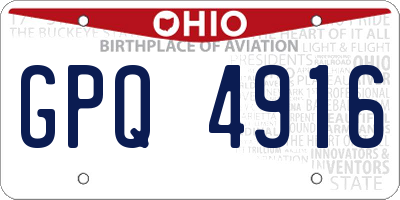 OH license plate GPQ4916