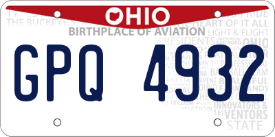 OH license plate GPQ4932