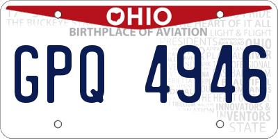 OH license plate GPQ4946