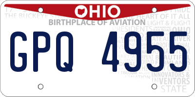 OH license plate GPQ4955