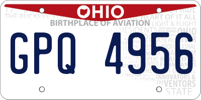OH license plate GPQ4956