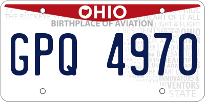 OH license plate GPQ4970