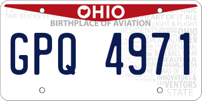 OH license plate GPQ4971
