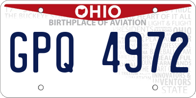 OH license plate GPQ4972