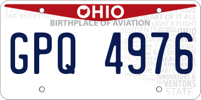 OH license plate GPQ4976