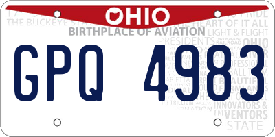 OH license plate GPQ4983