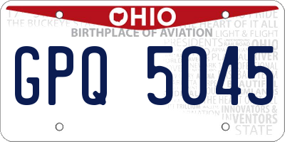 OH license plate GPQ5045